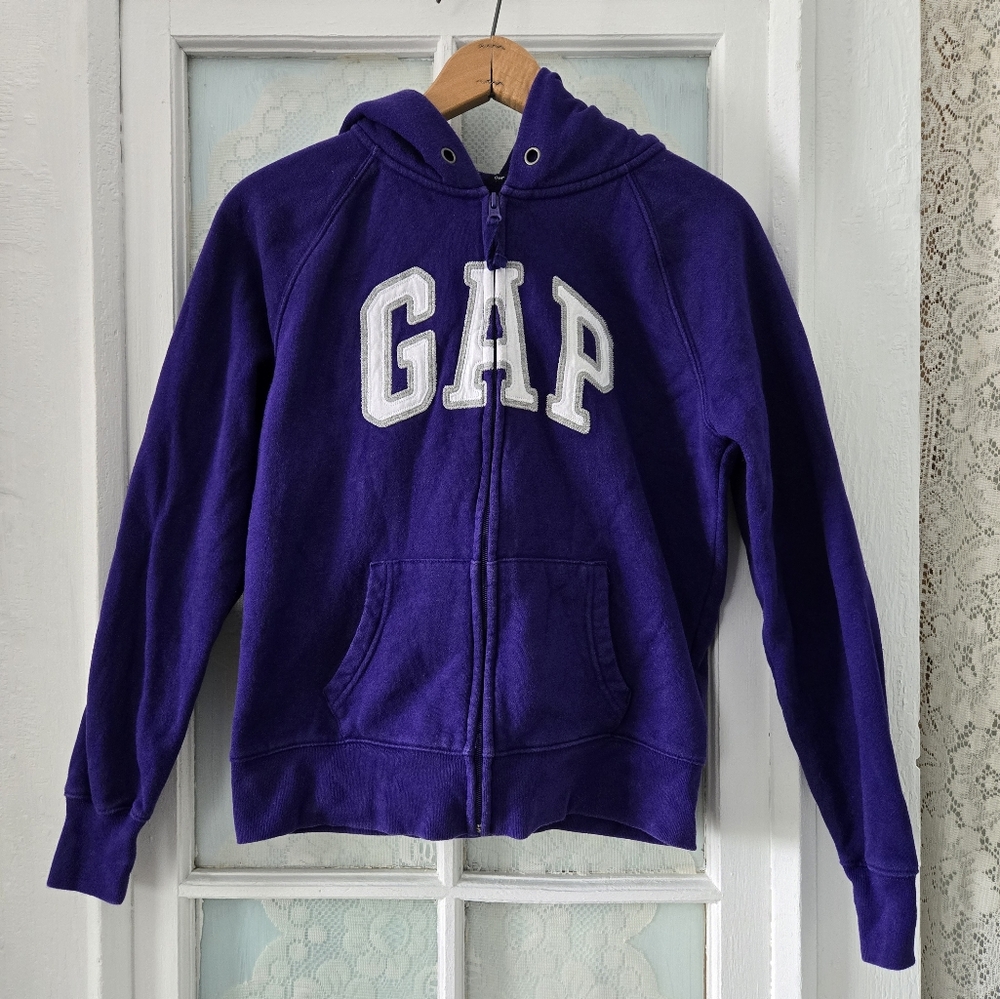 GAP Purple Zip-Up Logo Hoodie Women’s Small